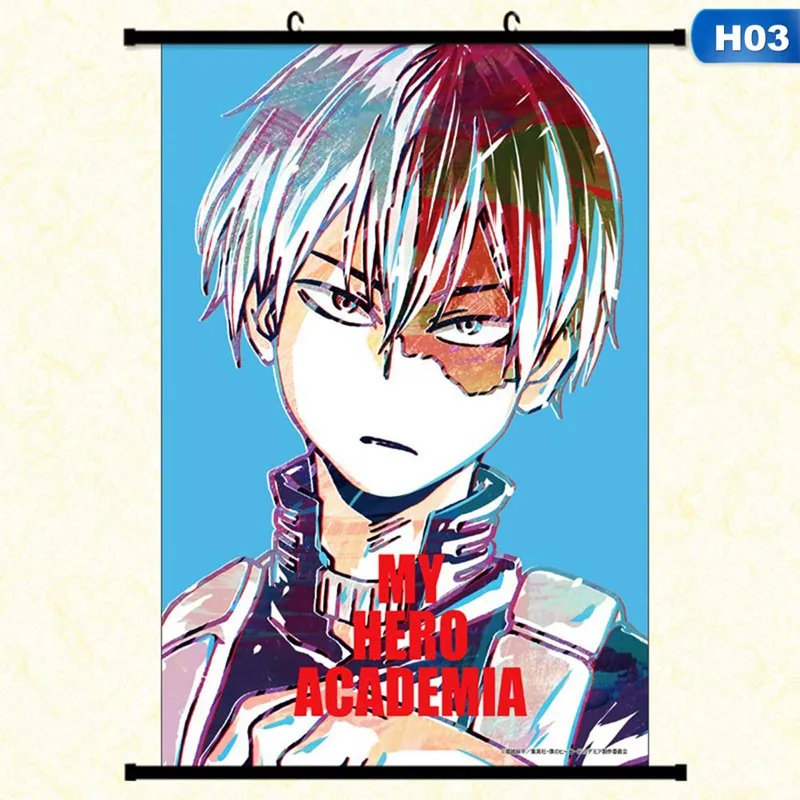 Японское Аниме Boku no Hero Academy My Hero Collective настенный свиток живопись плакат Косплей