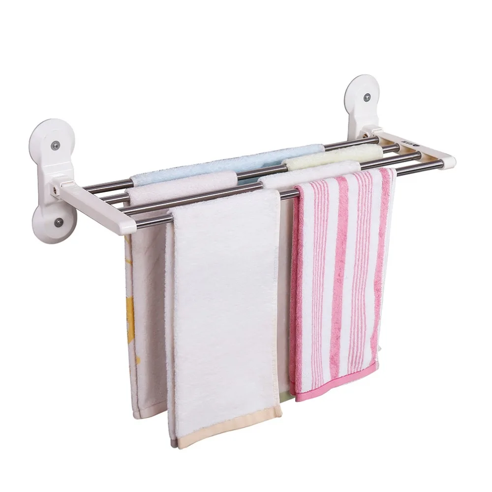 

67cm Wall Mounted Towel Rack Bathroom Hotel Storage Towel Holder Rail Shelf Stainless Steel 4 Bars DQ1611-2