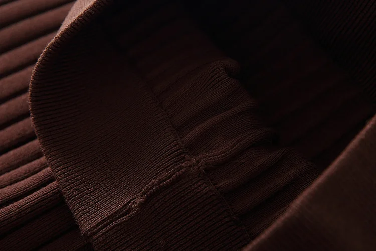 Весна Высокая талия для женщин Вязание облегающее Платье Bodyon длинная юбка стрейч