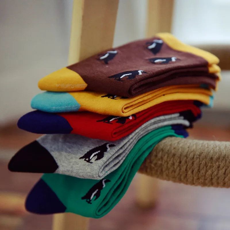 10 Пар/лот 2015 новые мужские носки полный мультфильм личность осенью и зимой