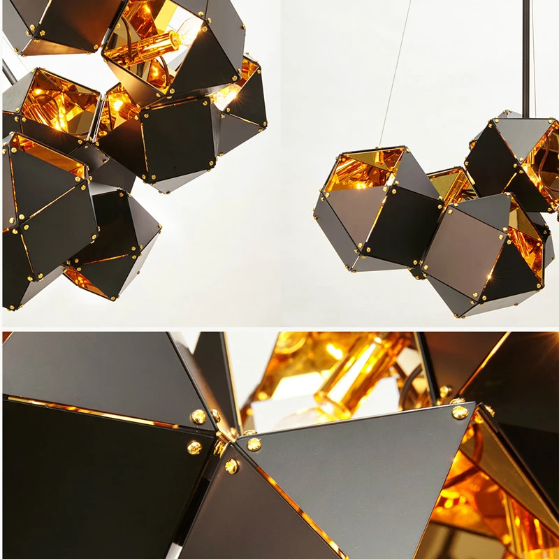 

Postmodern LED Pendant Light Designer'S Lighting Restaurant Studio Metal Lamps Dna Creative Luminaire White Black Lighting