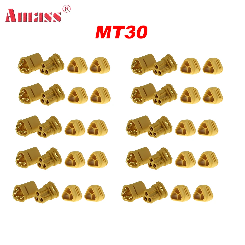 

5pair/10pair/lot AMASS MT30 2mm 3-pin Connector / Motor Connector Plug Set for RC Lipo Battery RC Model Quadcopter Helicopter