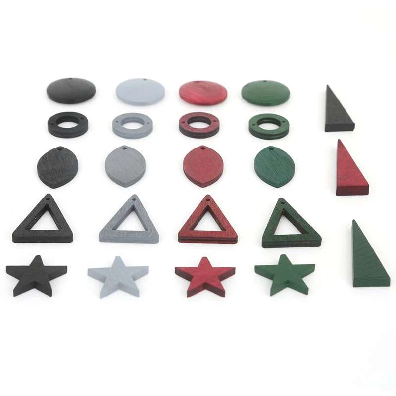 Простые овальные треугольные подвески в форме звезды серьги ручной работы