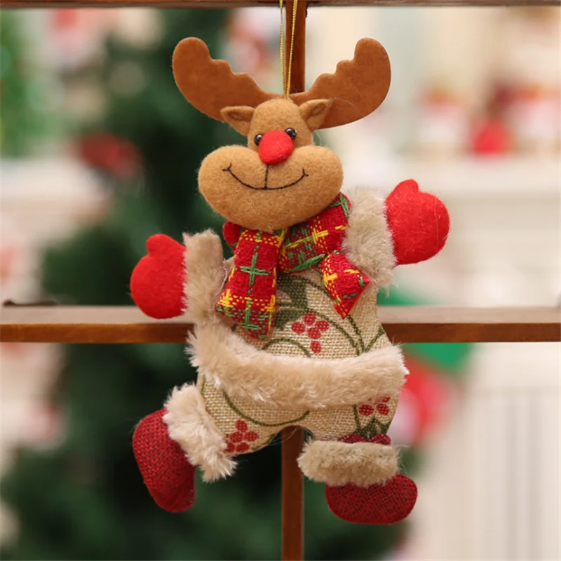 deer Navidad Рождественское украшение елка и Снеговик висячие украшения подарок Санта Клаус лося игрушка-кукла в виде оленя висячие украшения. Q - Цвет: deer