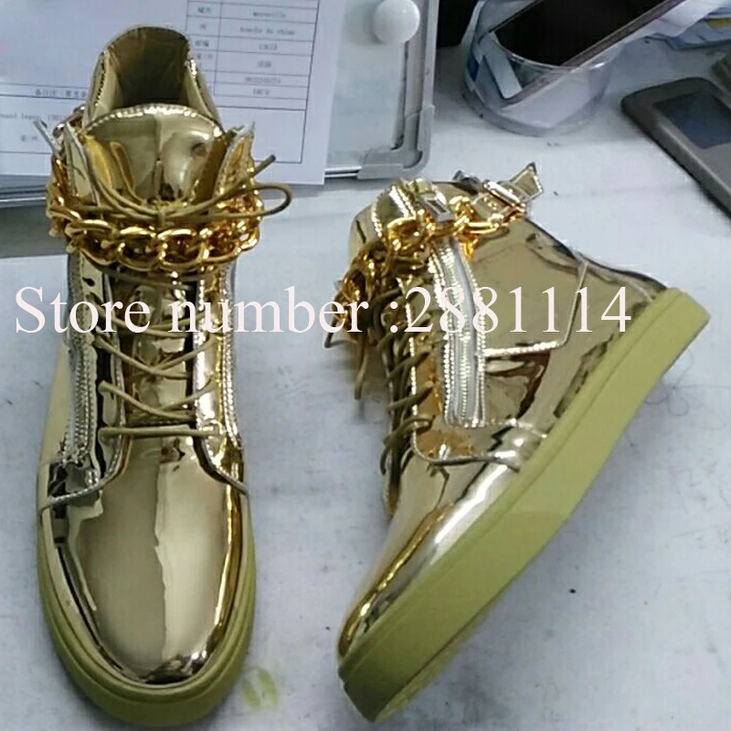 Туфли унисекс с высоким верхом стразы шипами металлические заклепки толстая