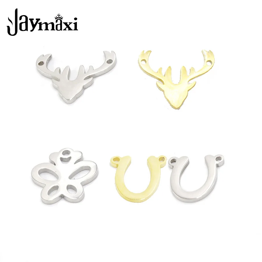 Jaymaxi DIY ювелирные изделия подвеска лошадь обуви рога полые лютики соединитель