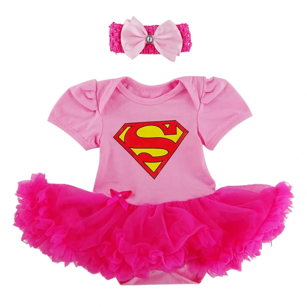 Детское платье пачка с короткими рукавами и принтом супергероев|dress dress dress|infant