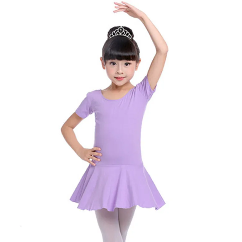 Hot Sale Gymnastics Cotton Ballet Leotard Dress Toddler Girls Dance Wear Practice Clothes For Kids |