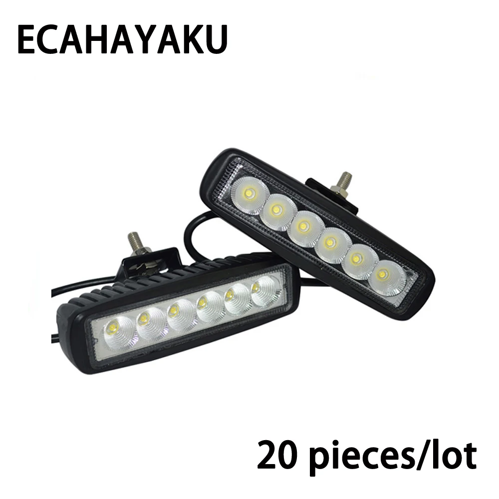 ECAHAYAKU 20 шт. 18 Вт тонкая Светодиодная панель 6 &quotсветодиодные прожекторы для