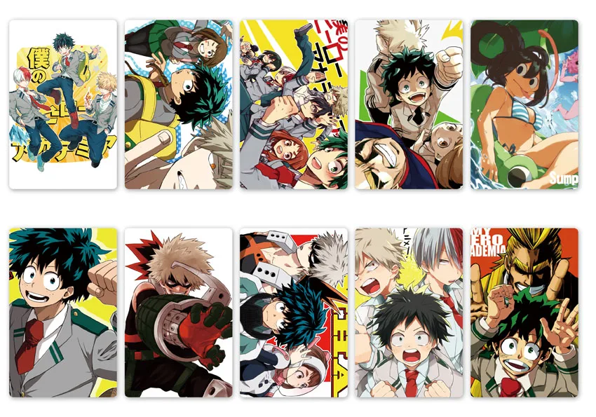 10 шт./лот Boku no hero Академия/My Hero Академия версия новая аниме наклейка для карт
