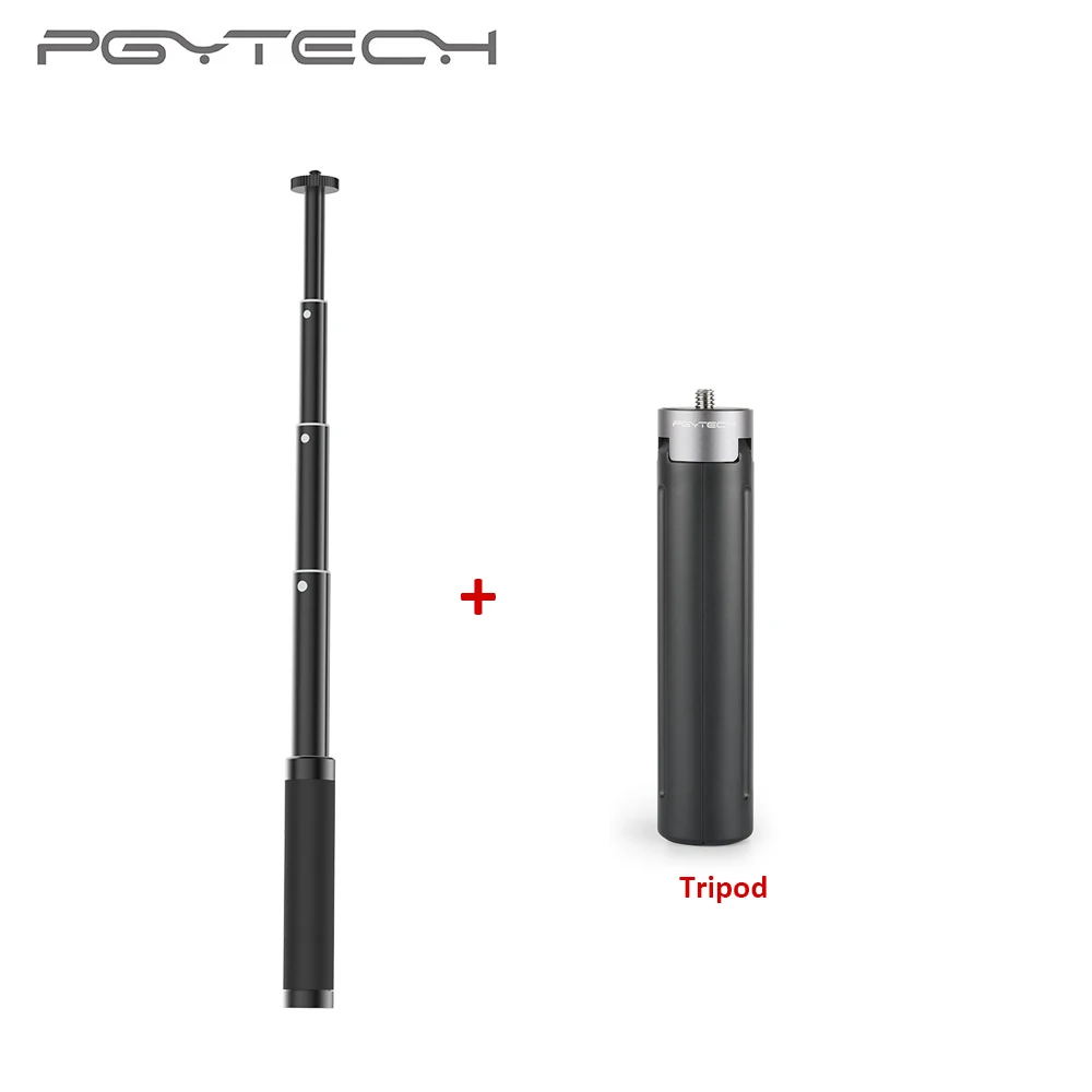 PGYTECH рукоятка Удлиняющая палка полюс для Gopro Hero 7 6 5 4 Yi 4 K аксессуары для камеры стержень для Osmo mobile DJI Osmo Pocket Smooth 4 - Цвет: Золотой