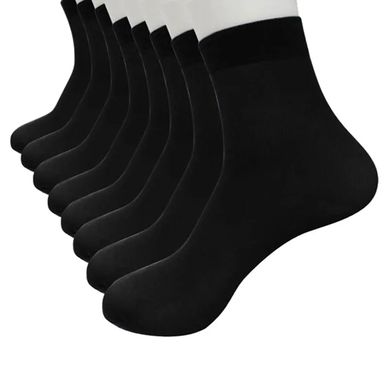 8 пар Для мужчин носки из бамбукового волокна ультра-тонкие эластичные