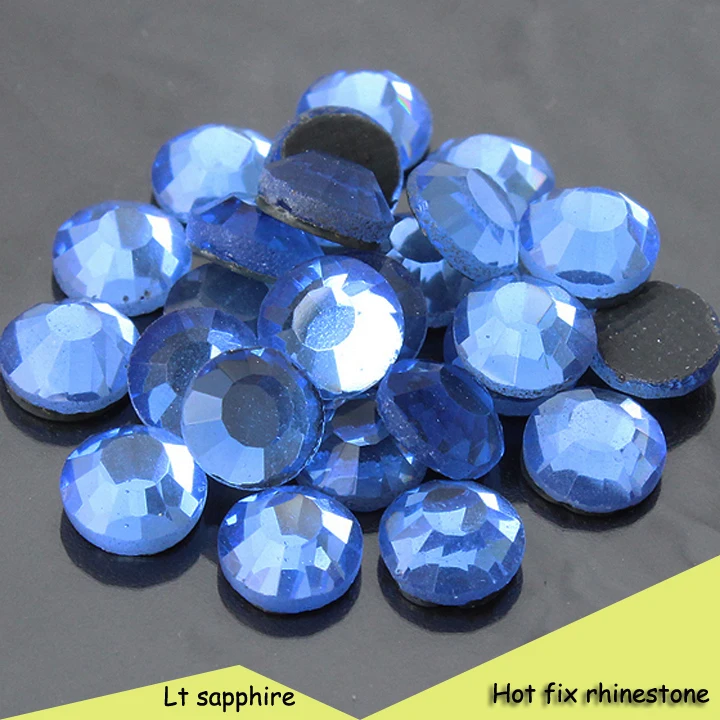 Акция 1440 шт./лот Lt сапфир прозрачный Блестящий Кристалл Стразы клей на горячей