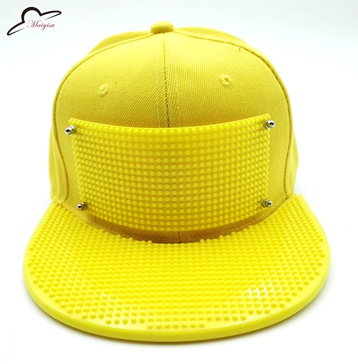 Съемные кирпичные пластины для подгонки Snapback DIY строительные блоки полями пользовательские шляпы Открытый Хип-хоп Snapback шляпа бейсбольная Кепка
