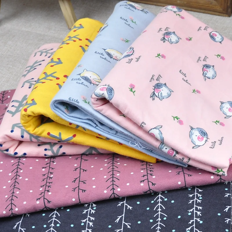 50*145 см мультфильм простой хлопок фланель шлифовальные ткань для DIY Одежда