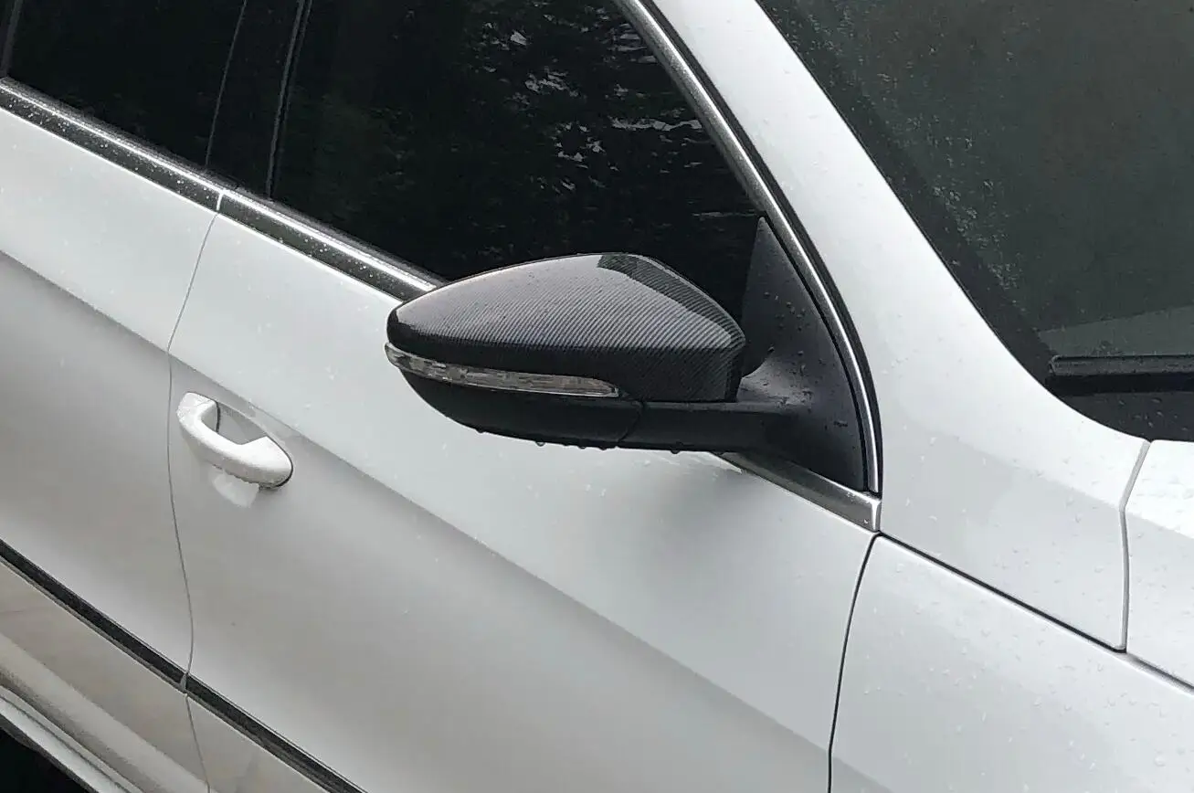 Полная замена углеродного волокна вид заднего вида крыла зеркала крышки для Volkswagen VW Beetle CC Eos Passat Jetta Scirocco