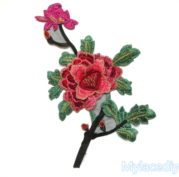 1 шт. Воротник с вышивкой в виде Розы венецианская отделка нашивки тканевая