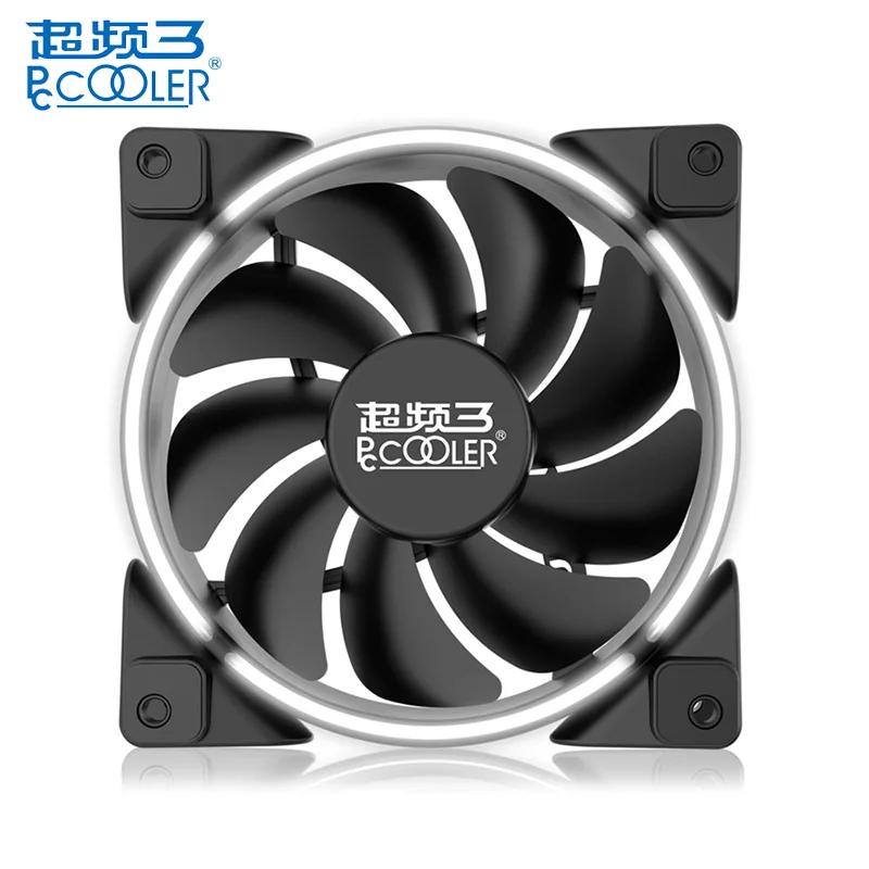 PCCOOLER 120 мм cpu AURA RGB охлаждающий вентилятор чехол для ПК кулер 4 Pin PWM Ультра тихий светодиодный регулируемый кулер для процессора вентиляторы для компьютера