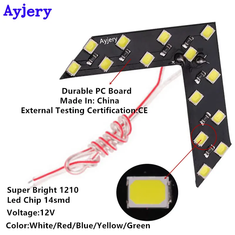 AYJERY 2X Универсальная автомобильная панель со стрелками белый желтый красный 1210 14