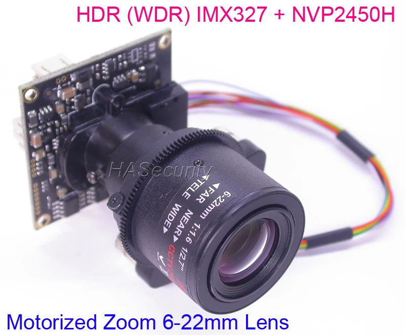 HDR (WDR) моторизованный зум 6 22 мм объектив AHD H 1/2. 8 &quotSony STARVIS IMX327 CMOS + NVP2450 CCTV камера
