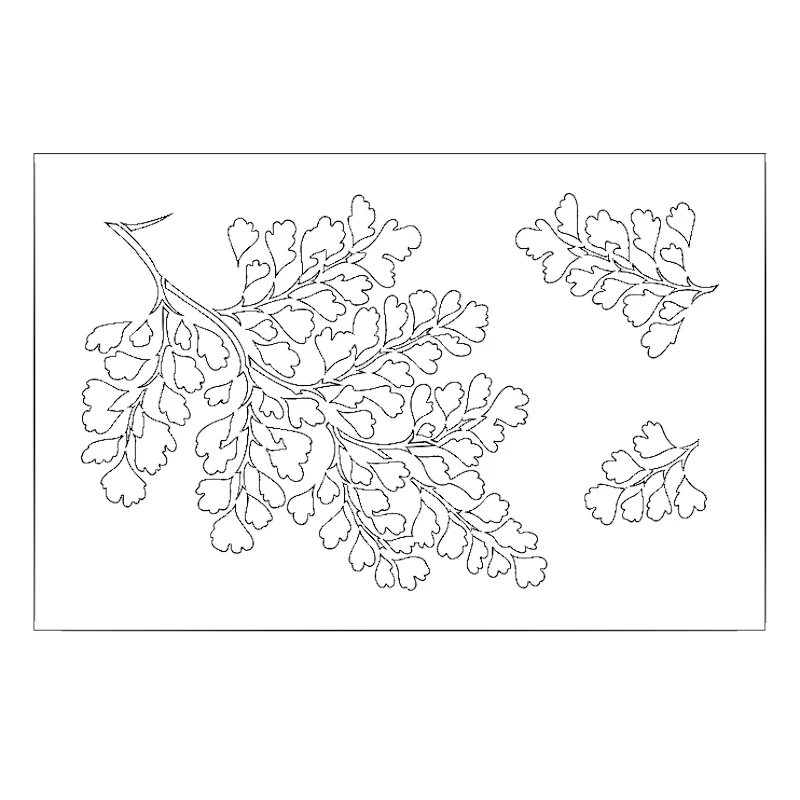 Трафарета в форме листьев ветвей для альбома скрапбукинга своими руками