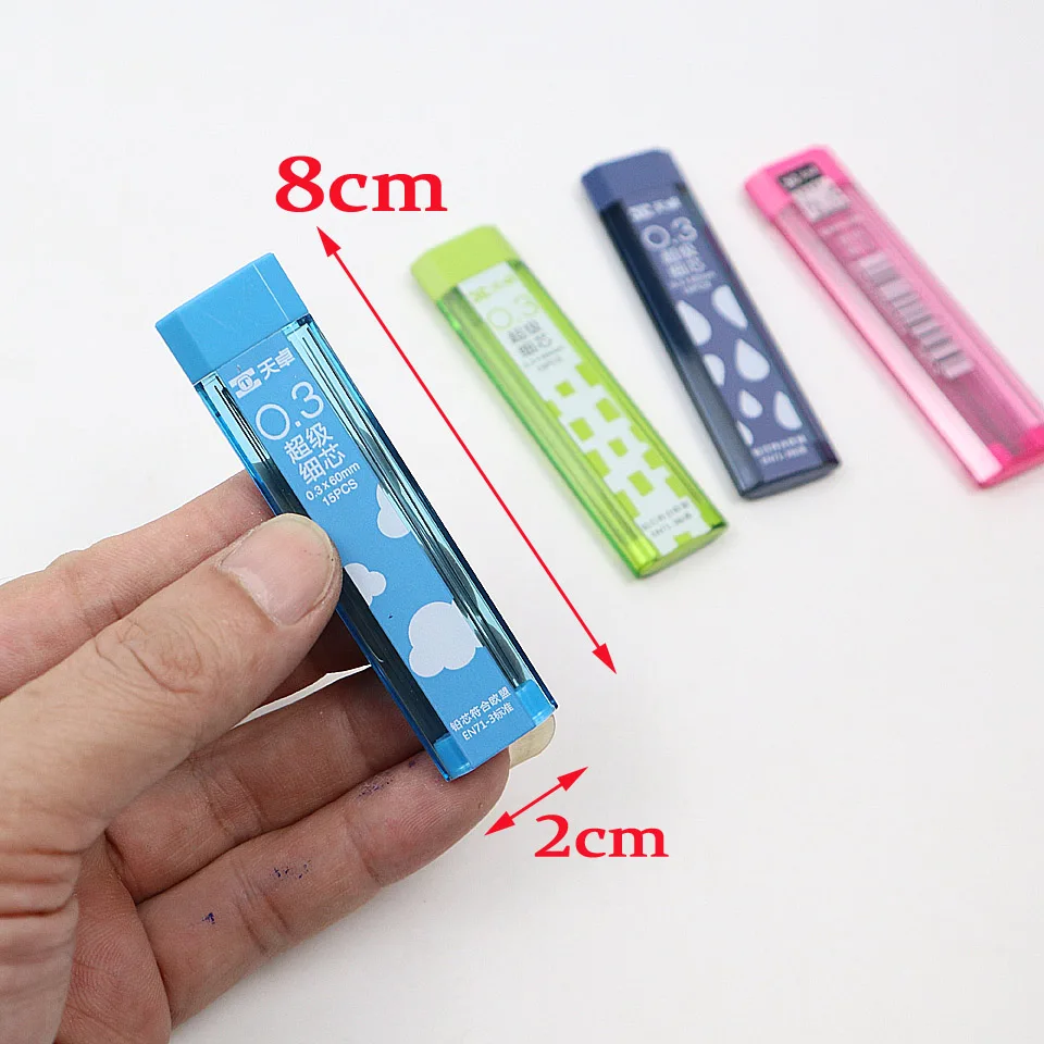 4 шт./лот механический карандаш для заправки свинца HB 0 3 мм 60mmX15pcs длинный чертеж