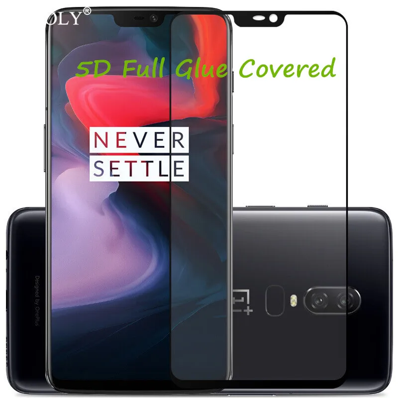 Закаленное стекло Hatoly 5D для Oneplus 6 A6000 полное клеевое покрытие закаленное Защитная