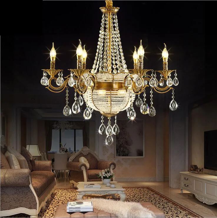 L European living room chandelier LED crystal lamp home improvement engineering restaurant chandelie | Лампы и освещение