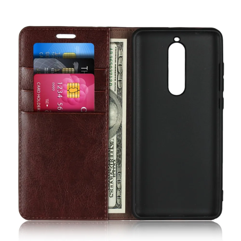LUCKBUY для Fundas Nokia 2 3 4 классический деловой Чехол-книжка из натуральной кожи 5 1 7 Plus X6
