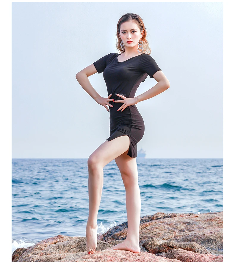 2018 Latin dance skirt new adult female sense just summer Lombard dress L180421|Латинский| |