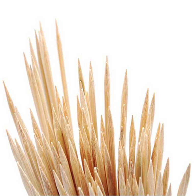 150 шт. бамбуковые палочки из натурального дерева наклейки шампура для барбекю на