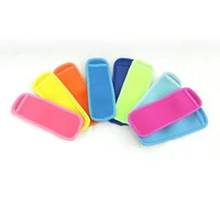 wholesale 200pcs neoprene ice popsicle sleeve pop holders ice lolly ice block 4 color lin2176