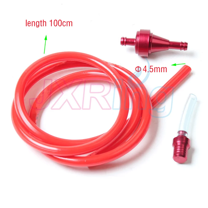 

Red Gas Cap oil Vent + Fuel Hose oil hose fuel tubes+Aluminum Oil Filter Set For Dirt Bike Pit Bike parts