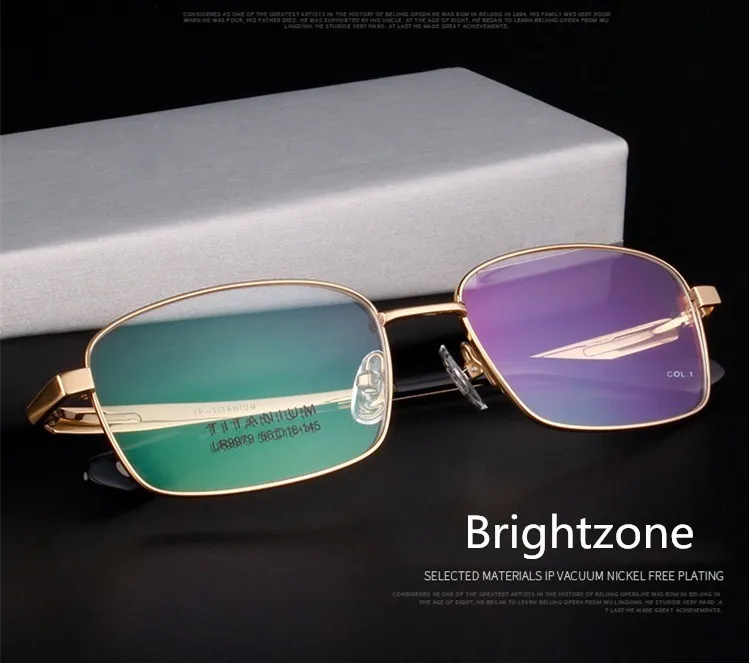 Бренд BRIGHTZONE, высокое качество, чистый титан, полные очки, дизайнерские очки, оправа, очки по рецепту, оптическая оправа, очки
