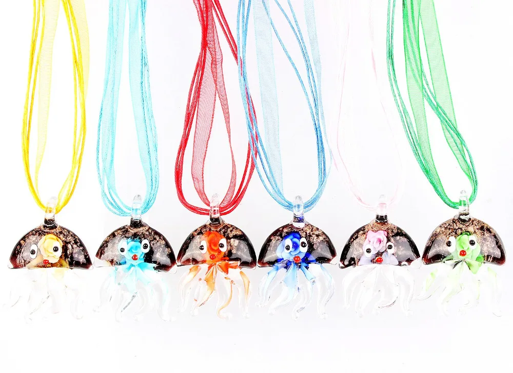 Модные красивые оптовые 6 шт. ручной работы муранское лампворк Смешанные