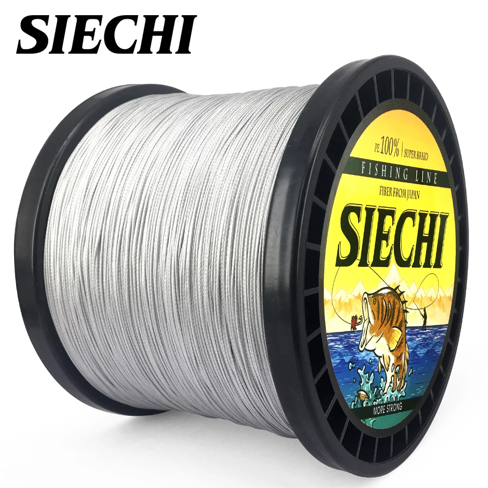 SIECHI 1000 м плетеная леска 8 нитей Япония PE многонитевая 20 30 40 50 60 88LB | Спорт и