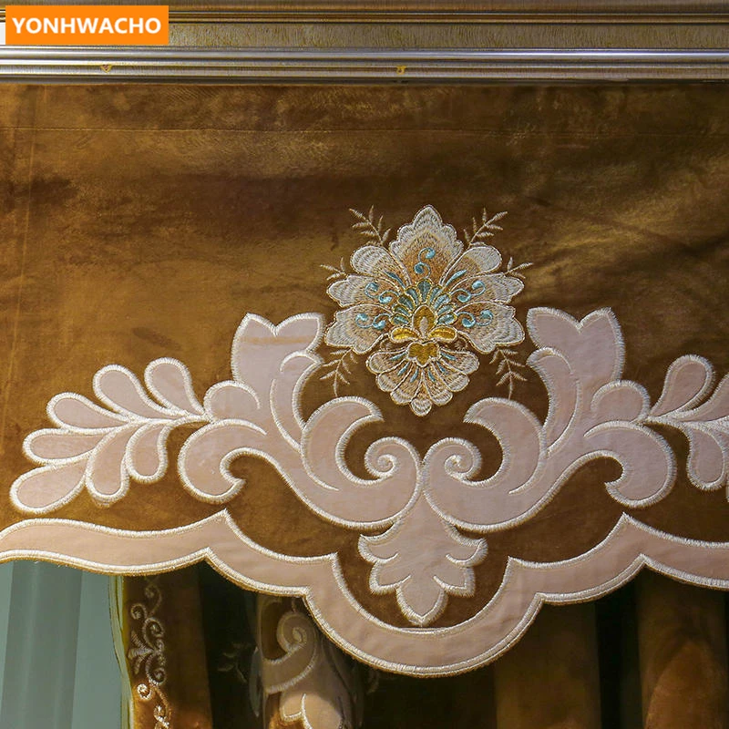 На заказ высококачественные европейские Роскошные занавески для гостиной