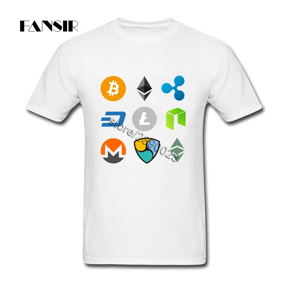 Популярная коллекция криптовалют Биткоин пульсатор Litecoin футболка мужская с
