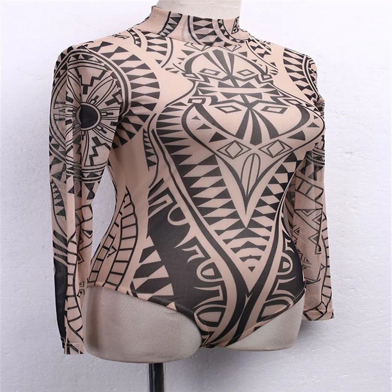 

Women Summer Jumpsuit Bodycon Bodysuit Leotard Top Romper Blouse LongSleeve Shirts