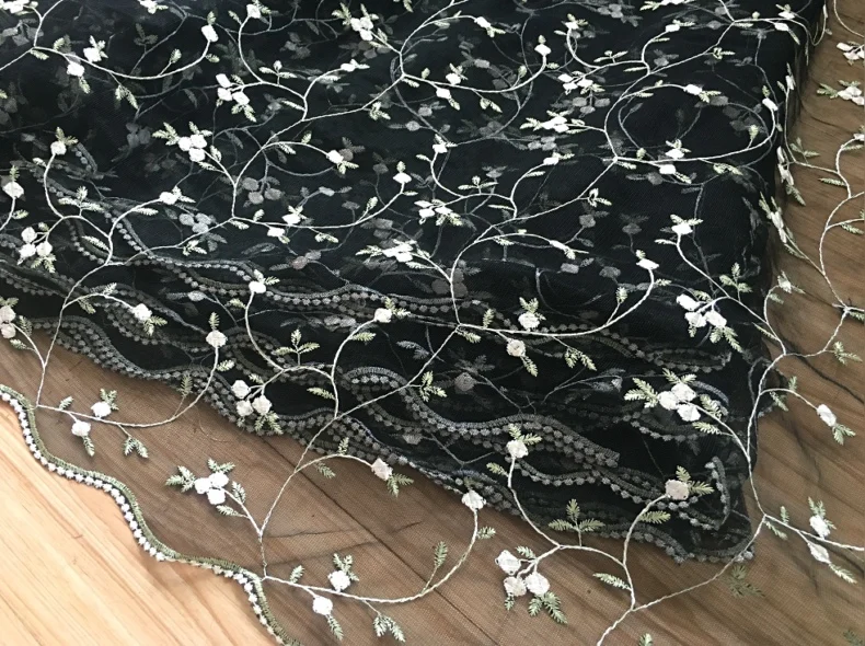 Tini flowermesh вышивка кружевная ткань свадебное платье Тюль юбка материал ткани для лоскутного кумаса telas por metros