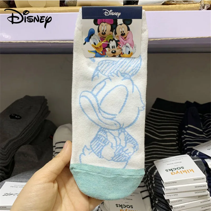 Носки из хлопка с рисунком Дональда Дак мультфильма Disney Размеры 35 40| |