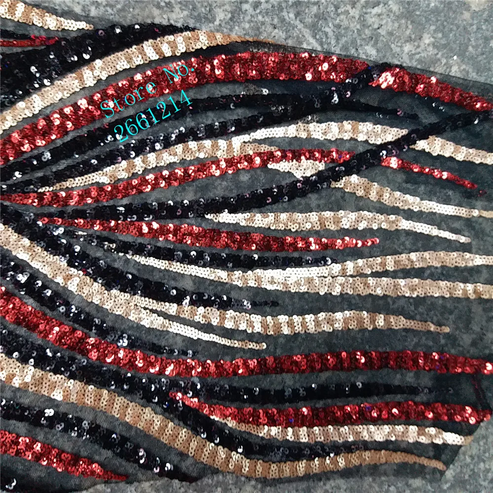 Красное черное золотое французское кружево с блестками африканская Тюлевая