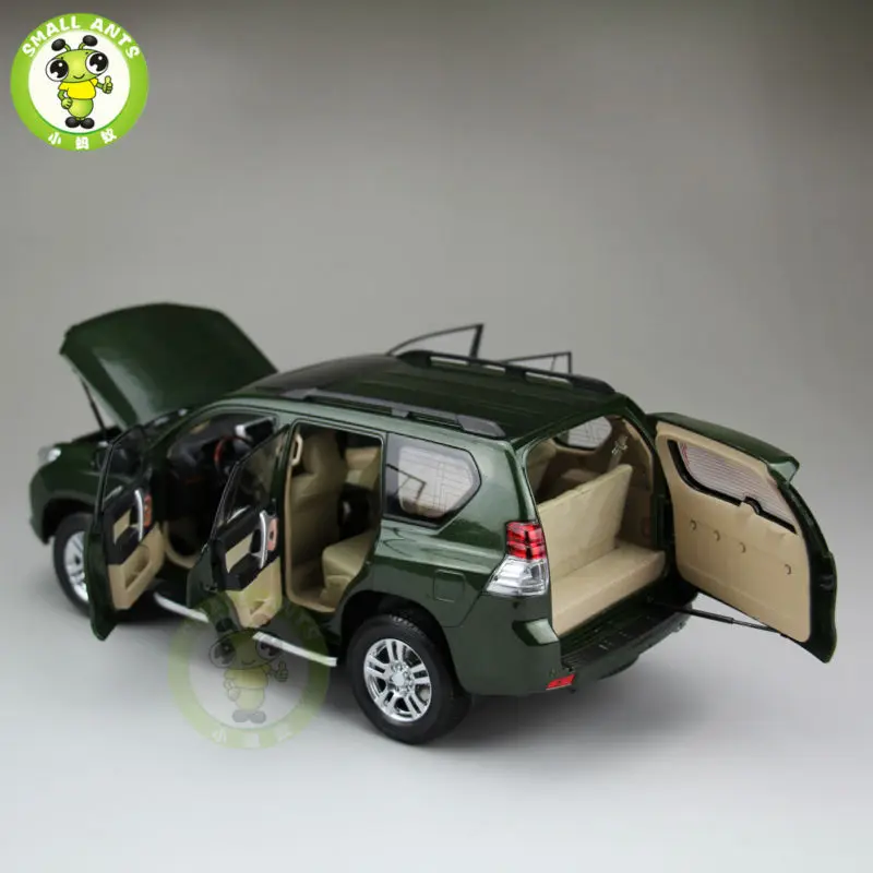 1:18 Масштаб Land Cruiser Prado литья под давлением модель автомобиля SUV игрушки для подарков коллекция хобби Зеленый