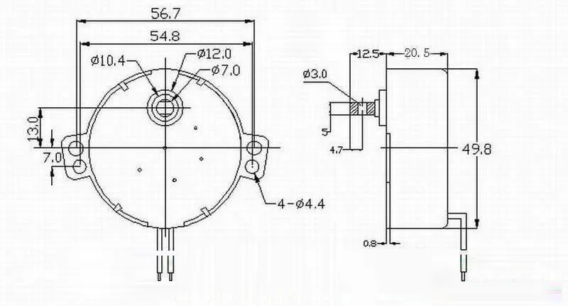 AC 100-127V 220-240V 50/60 Гц Синхронный двигатель 1,4 об/мин-60 оборотов в минуту прочный высокий крутящий момент 4 Вт TYC-50