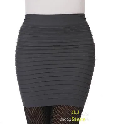 D010 Dark gray Хит, женские модные облегающие Облегающие юбки трапециевидной формы черного, красного, синего и оранжевого цветов, сексуальные короткие мини юбки выше колена в полоску - Цвет: D010 Dark gray