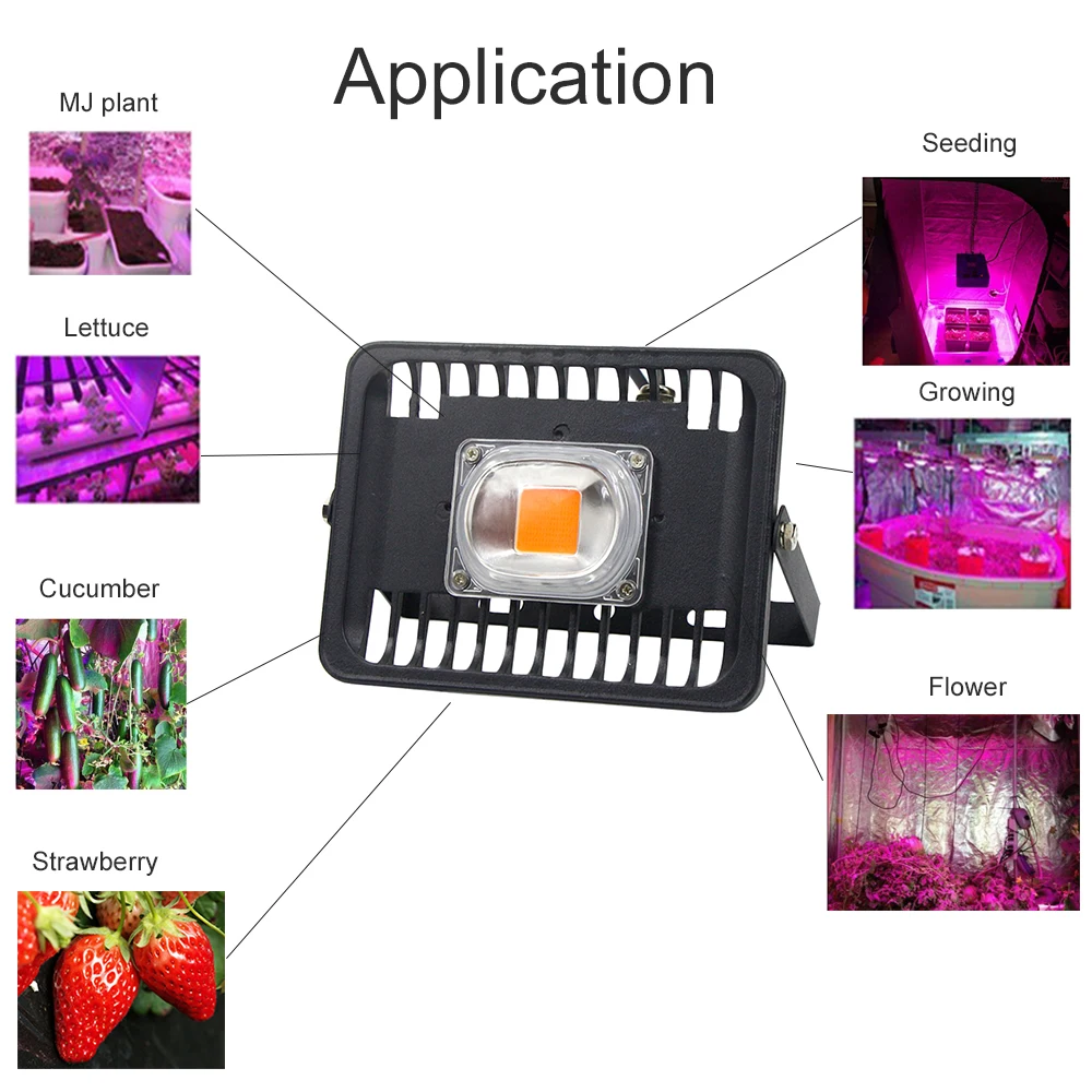 IP65 светодиодный COB потолочные светильник 100W 50W 30W 220V Вход Smart IC драйвер полный спектр фруктов и цветов по оптовой цене культивировать растения DIY светать светильник