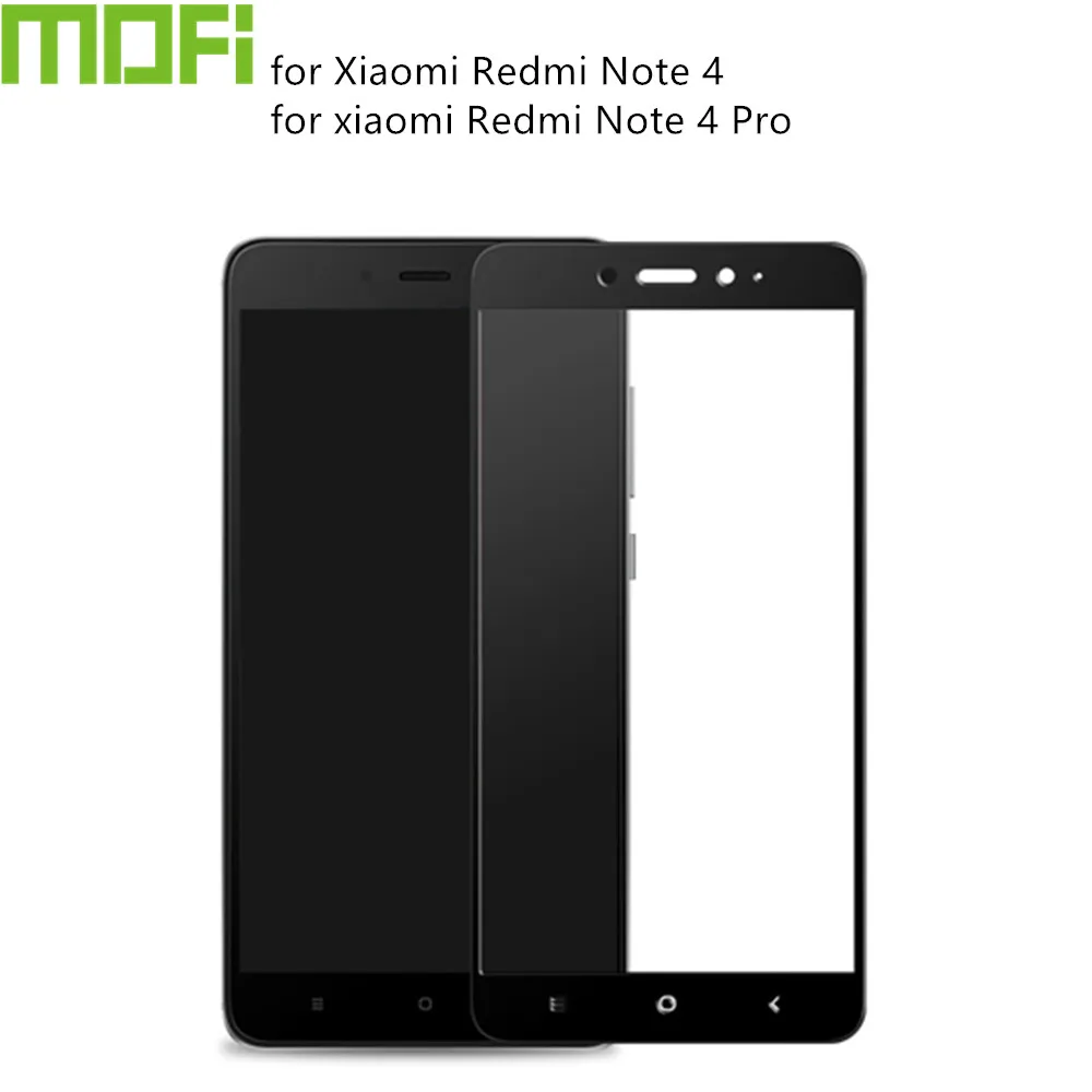 Для Xiaomi Redmi Note 4 закаленное стекло Оригинал Mofi полное покрытие экрана протектор