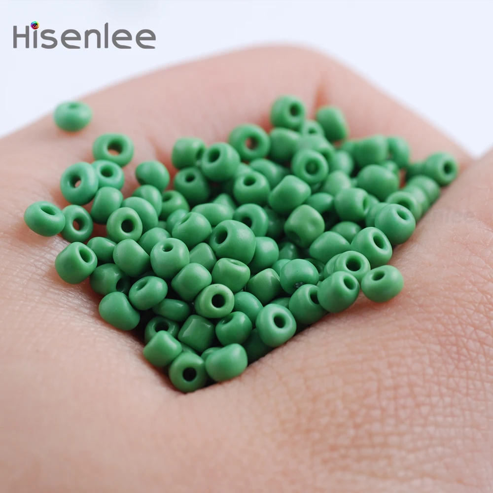Hisenlee 3 мм 1500 шт. Зеленое Стекло Керамическая текстура чешские семена разделитель