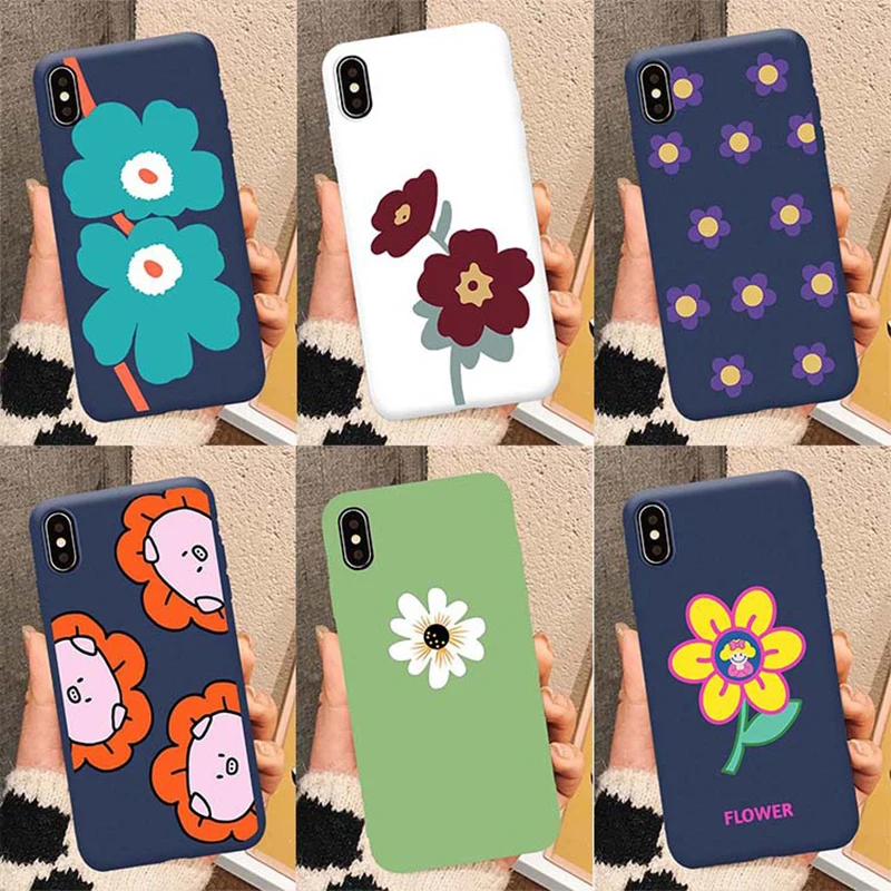 

New silicone phone case for iphone XR XS Max X 7 8 6 6S Plus illustration cute candy color fashion soft phones protection covers