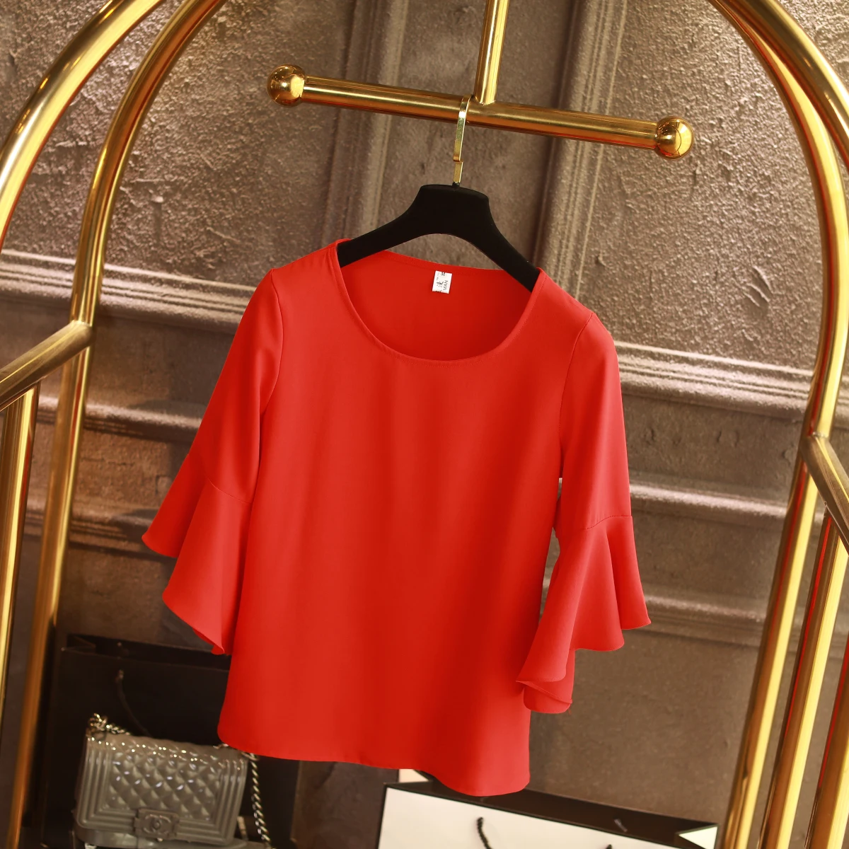 Женская шифоновая блузка Banerdanni свободная Повседневная Блузка с коротким рукавом